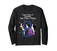 The Twelve Days of Christmas Colorful Designs Long Sleeve T-Shirt