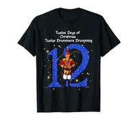 The Twelve Days of Christmas Colorful Designs T-Shirt
