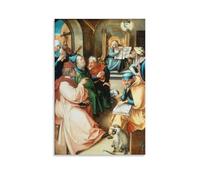 The Twelve-Year-Old Jesus in The Temple Canvas Poster Wall Art Picture Prints Hanging Photo Decor Home Posters Artworks 16x24inch(