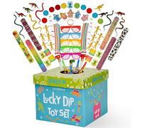 THE TWIDDLERS 100 Pack Mega Birthday Lucky Dip, Assorted Toy Pass The Parcel, Classroom Rewards, Prizes Selection for Boys & Girls, Kids Party Favours and Bag Fillers