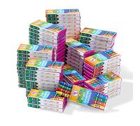 THE TWIDDLERS 144 Boxes of Wax Crayons for Kids - 576 Mini Crayons Multipack, 4 Colours per Box - Bulk Party Bag Fillers, Classroom Rewards, Restaurant Activity Packs