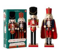 THE TWIDDLERS 2 Nutcracker Soldiers 30cm, Royal Drummer Christmas Figures | Wooden Nut Cracker Xmas Decorations, A Matching Pair, Classic Indoor Ornaments & Statues, Mantelpiece Home Decor