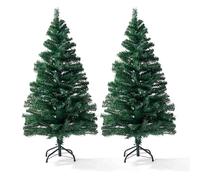 THE TWIDDLERS 2 Pack 4ft / 1.2m Christmas Trees - Strong Metal Stand, 260 Tips, Traditional Classic Xmas Tree Artificial Decoration, Easy to Assemble