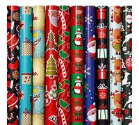 The Twiddlers - 20 Christmas Wrapping Paper Sheets - 70x50cm in Assorted Xmas Wrap Festive Designs