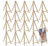 THE TWIDDLERS - 20 Mini Wooden Easel Display Stands, Photo Holder, for Weddings & Events, Table Number Holders - 16 x 9.5 cm