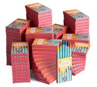 THE TWIDDLERS 200 Boxes of Wax Crayons for Kids, 6 Per Box, 1,200 Total - Mixed Coloured, Perfect Mini Crayon Packs for Party Bag Fillers, School Classrooms, Arts & Crafts, Restaurants