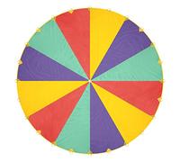 THE TWIDDLERS 20ft Giant Play Parachute with 24 Handles & Storage Bag (6m) - Children's Rainbow Design for Schools, Sports Days & Outdoor Parties