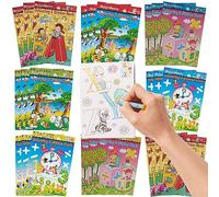 THE TWIDDLERS 24 Mini Colouring Books for Party Bags with Stickers, A6 Size - Multipack Kids Party Bag Fillers and Favours, Ideal for School Classrooms, Travel, Birthdays, Weddings, Restaurants