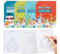 THE TWIDDLERS 24 Pack Mini Christmas Activity Books, A6 Paper Size - Including Colouring, Puzzles and Games, Suitable for Xmas Stocking Fillers and Classroom Prizes