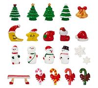 THE TWIDDLERS - 30 Christmas Mini Doll House Xmas Figurines Cake Decorations - Miniature Decorations, Resin Ornaments, Xmas Tree Santa - Advent Calendar Fillers, Christmas Cake Toppers