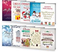 THE TWIDDLERS - 30 Pack Christmas Greeting Cards with Classic Xmas Quotes and Assorted Festive Designs with Individual Envelope - Personalised Season Greeting Card for Gift and Presents for All Ages