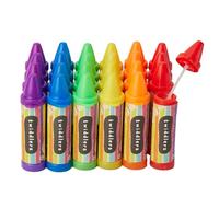 THE TWIDDLERS 48 Mini Bubbles for Kids, Crayon Shaped Wands in 6 Colours, 8cm - Perfect as Party Bag Fillers for Kids Bubbles, Wedding Favours, Outdoor Games - Refillable Tubes