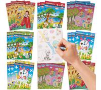 THE TWIDDLERS - 48 Mini Colouring Sticker Books, Kids Party Bag Fillers and Favours, Ideal for School Classrooms, Travel, Birthdays, Halloween, Restaurants