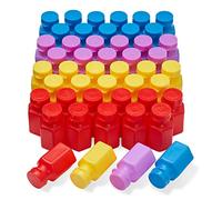 THE TWIDDLERS - 48 Mini Party Bubble Solution Bottles with Wands, Bubbles for Kids Party Favours and Goody Bag Fillers, Birthdays, Weddings - 17ml