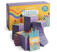 THE TWIDDLERS 50 Boxes of Wax Crayons for Kids, 8 Per Box, 400 Total - Mixed Coloured, Perfect Mini Crayon Packs for Party Bag Fillers, School Classrooms, Arts & Crafts, Restaurants