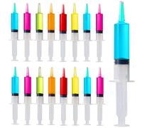 THE TWIDDLERS 50 Large Syringes 60ml, Reusable Double Glasses for Jello Jelly, 18cm / 7" - Perfect for Christmas, New Years, Halloween, Birthday Party - Food Safe