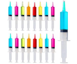 THE TWIDDLERS 50 Pack Large 60ml Jelly Shot Syringes - Reusable Double Shot Plastic Party Drink Dispensers for Halloween, New Year's Eve, and Birthday Celebrations