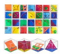 THE TWIDDLERS 56 Pack Mini Brain Teaser Puzzle Cubes - Bulk Kids Party Bag Fillers & Classroom Rewards - Assorted Maze Games for Schools, Weddings & Large Events