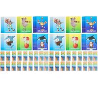 THE TWIDDLERS 72 Mini Colouring Books and 18 Boxes of Crayons for Kids (4 Per Box, 72 Crayons Total) - Perfect Small Colouring Book Party Bag Fillers for Kids, Classroom Rewards (Pack of 2)