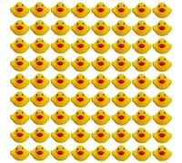 The Twiddlers - 75 Mini Squeaky Rubber Ducks, Small Bath Water Play Toys for Kids Paddling Pool, Games, Party Bags - 3cm x 4cm