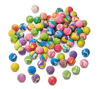 THE TWIDDLERS - 90 Mini Bouncy Balls with Vibrant Marble Colours, 3cm Rubber Balls for Kids Birthdays, Party Bag Fillers & Prizes - Assorted Colours