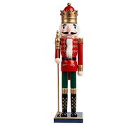 THE TWIDDLERS Large Wooden Nutcracker Soldier, 50cm Christmas Decoration | Traditional Nut Cracker Figures, Red Xmas Statue & Doll Ornaments, Mantelpiece Figurines & Decor