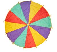 The Twiddlers - Rainbow Parachute Play Tent, 12 ft/366 cm with 12 Reinforced Handles, Ignites Kids' Imagination with Seamless Assembly