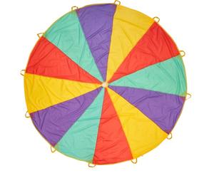 THE TWIDDLERS - Rainbow Parachute Play Tent, 12 ft/366 cm with 12 Reinforced Handles, Ignites Kids' Imagination with Seamless Assembly