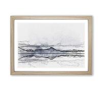 The Twin Lakes in Colorado in Abstract Framed Print | A2 Oak Framed Wall Art | Ready to Hang | Abstract Fantasy Picture | Living Room Bedroom Lounge Office