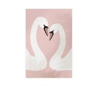 The Twin Swans of Love Canvas Poster Bedroom Decor Landscape Office Room Decor Gift 16x24inch(40x60cm)