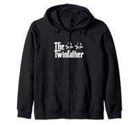 The Twinfather Father of Twins Fist Bump Twin Father Gifts Zip Hoodie