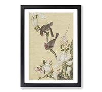 The Two Birds by Lang Shining Framed Print | A2 Black Framed Wall Art | Ready to Hang | Modern Nature Picture | Living Room Bedroom Lounge Office