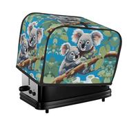 The Two cute koalas toaster cover is suitable for 2 small toaster covers with wide slots and comes with a storage pocket to meet diverse baking needs.