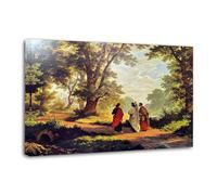 The Two Disciples Meeting Jesus Ion The Way to Emmaus Poster Decorative Painting Canvas Wall Posters And Art Picture Print Modern Family Bedroom Decor Posters 12x18inch(30x45cm)