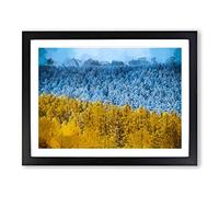 The Two Forests In Abstract Modern Art Framed Print | A4 Black Framed Wall Art | Ready to Hang | Abstract Fantasy Picture | Living Room Bedroom Lounge Office