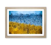 The Two Forests In Abstract Modern Art Framed Print | A4 Oak Framed Wall Art | Ready to Hang | Abstract Fantasy Picture | Living Room Bedroom Lounge Office
