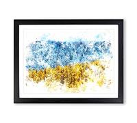 The Two Forests Watercolour Modern Framed Print | A4 Black Framed Wall Art | Ready to Hang | Modern Historical Picture | Living Room Bedroom Lounge Office