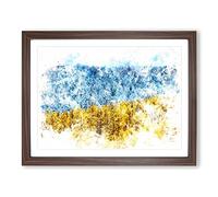 The Two Forests Watercolour Modern Framed Print | A4 Walnut Framed Wall Art | Ready to Hang | Modern Historical Picture | Living Room Bedroom Lounge Office
