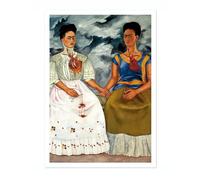 The Two Fridas Frida Kahlo Poster, Classic Art Painting Print, Art Exhibition Neutral Wall Art, Vintage Minimalist Home Decor Picture, A4 (Print Only) - 29.7x21cm