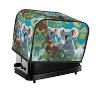 The Two happy koalas toaster cover is suitable for 2 small toaster covers with wide slots and comes with a storage pocket to meet diverse baking needs.