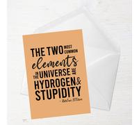 The Two Most Common Elements Greetings Card - Large Card