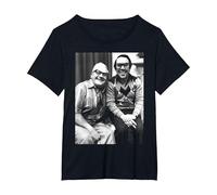 The Two Ronnies Comedians Ronnie Barker & Ronnie Corbett T-Shirt, Women's Plus, Black, 5X