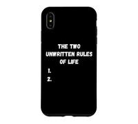 The two unwritten rules of life sarcastic funny saying Case for iPhone XS Max