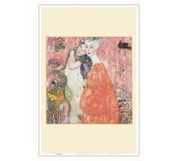 The Two Women Friends - From an Original Color Painting by Gustav Klimt c.1945 - Master Art Print (Unframed) 12in x 18in