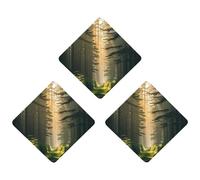 The Tyndall Effect Car Air Freshener, 3 Pcs Rhombus Hanging Air Freshener Cards, Long Lasting Fragrance Scented Cards for Car, Home, Office Gray-style