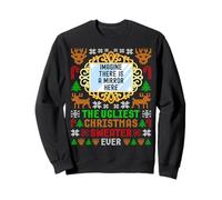 The Ugliest Christmas Sweater Ever With An Image Of A Mirror Sweatshirt
