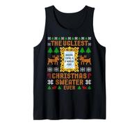 The Ugliest Christmas Sweater Ever with an Image of A Mirror Tank Top