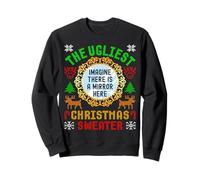 The Ugliest Christmas Sweater With An Image Of A Mirror Xmas Sweatshirt