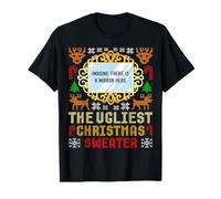The Ugliest Christmas Sweater with an Image of A Mirror Xmas T-Shirt