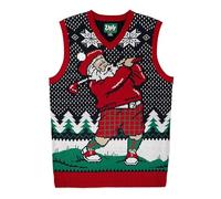 The Ugly Sweater Co. Christmas Sweater Vest - Tacky Holiday Designs to Stand Out - Snug Fit, Breathable Ugly Unisex Vest, Twilight, XL